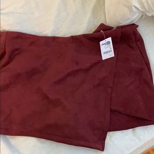maroon envelope skirt charlotte russe